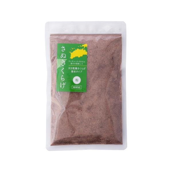 原材料名:乾燥きくらげ粉末（香川県産）内容量:100ｇ◆商品紹介◆キュキュっとぷるるん香川の美味しさ。香川県産の乾燥きくらげを、微細なパウダーに加工しました。本品100ｇは生きくらげ換算で約1ｋｇ分に相当します。【さぬきくらげ】高タンパク・...