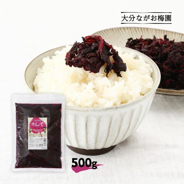 しそ ながお梅園 赤しそ 500g /紫蘇 着色 大分県 梅農家 梅生産者 梅園