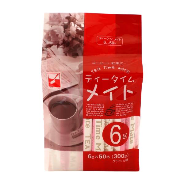 砂糖 DM三井製糖 ティータイムメイト 300g(6g×50本) /砂糖 オーストラリア 国産 グラニュー糖 スティックタイプ 便利 コーヒー 紅茶 スプーン印