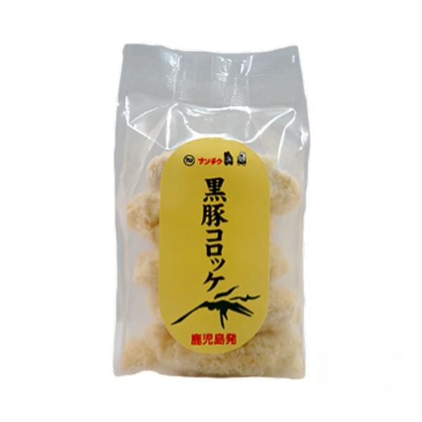 原材料:衣[パン粉(国内製造)、コーンフラワー、米粉、でん粉]、豚肉(鹿児島県産黒豚)、パン粉、乾燥ポテト、ぶどう糖、粒状大豆たん白、乳糖、食塩、たまねぎ、香辛料/加工でん粉、調味料(アミノ酸等)、増粘多糖類、(一部に小麦・乳成分・大豆・豚...