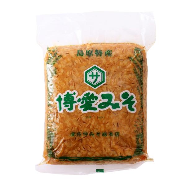 みそ [佐仲みそ総本店] 島原特産 博愛みそ 1kg /味噌 田舎みそ 長崎県 島原 風味豊か 袋入り なつかしい味 ふるさとの味 麦みそ 島原のおみそ屋さん