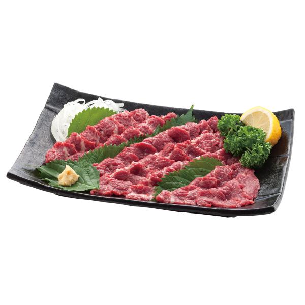 原材料:馬肉【おろし生姜　日本食研より】生姜(中国)、還元水飴、食塩、大豆粉/セルロース、酒精、クエン酸、酸化防止剤(V.C)、増粘多糖類、(一部に大豆を含む)【さしみ甘口醤油　フンドーキンより】脱脂加工大豆(インド製造又は米国製造)、小麦...