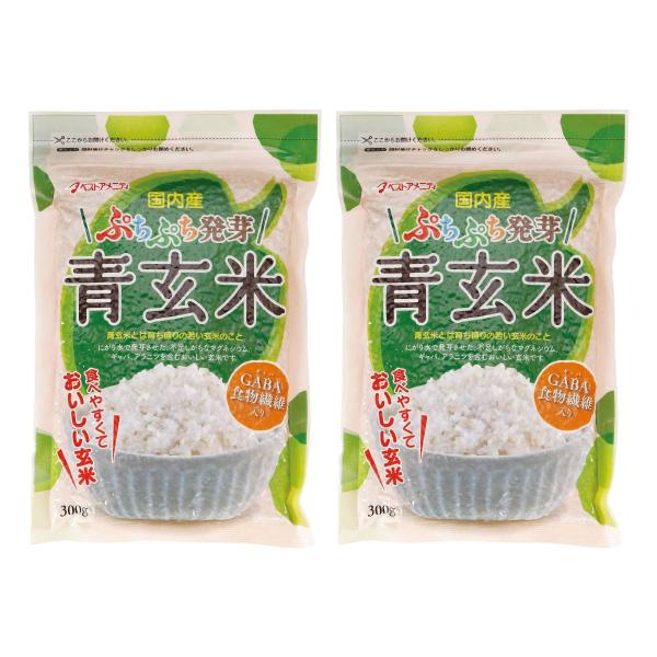 玄米 [ベストアメニティ] 国内産 ぷちぷち発芽 青玄米 300g×2袋セット /国産 玄米 食物繊維 ビタミン 栄養バランス 美容 健康 健康習慣 ダイエット 保存食 常備