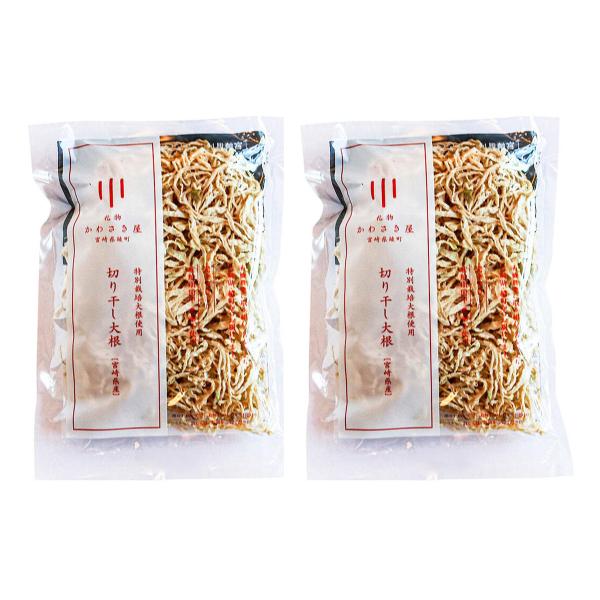 原材料:青首大根(宮崎県産)サイズ:200×145×50(mm)産地:日本内容量:50g×2袋温度帯:常温メーカー名:かわさき屋株式会社  宮崎県東諸県郡綾町大字北俣4567番地1◆商品説明◆宮崎県産の高品質な切り干し大根です！栽培期間中に...