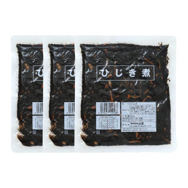 原材料名:ひじき(中国産)、油揚げ、人参、果糖ぶどう糖液糖、砂糖混合異性化液糖、大豆油、醤油、砂糖、食塩、米発酵調味料、かつお節エキス/酢酸Na、グリシン、調味料(アミノ酸等)、ビタミンB1(一部に小麦、大豆を含む)内容量:400g×3袋ア...