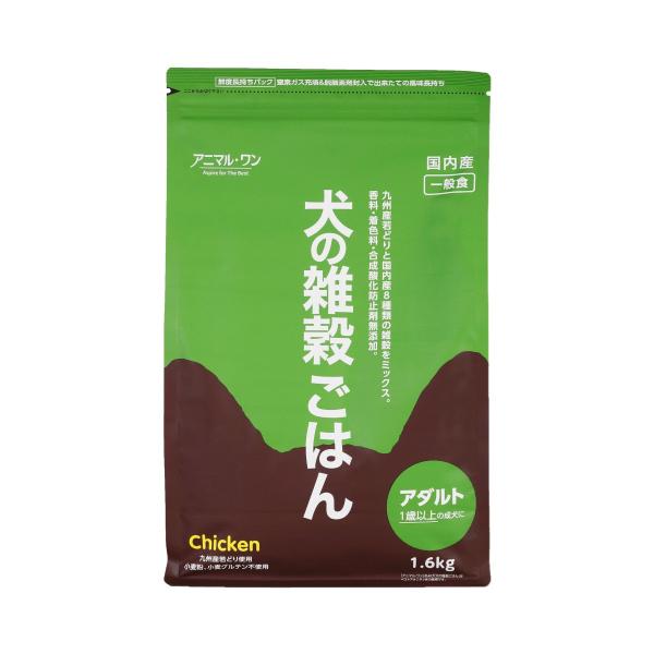 他サイト： ペットフード ベストアメニティ 犬の雑穀ごはん アダルト 1.6kg /ペットフード ドッグフード ペット用品 国産 雑穀 成犬用 犬用ごはん 栄養補助食 栄養バランスの商品画像