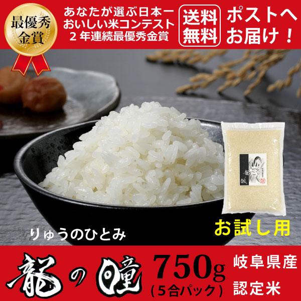 龍の瞳 750g 岐阜県産 いのちの壱 お試し用 ポイント消化 令和7年産 白米 ホスト投函 送料無料