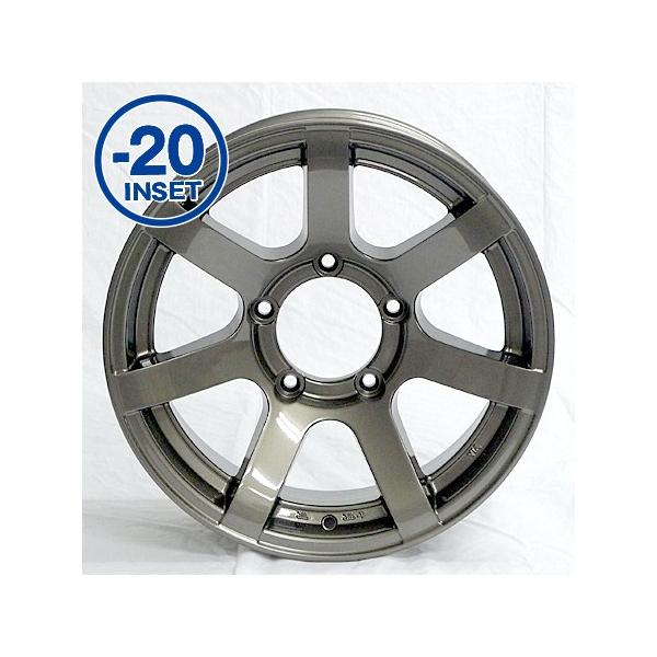 ホイール4本セット 16×5.5J -20 MUD-S7 16インチ ガンメタリック JIMMY 