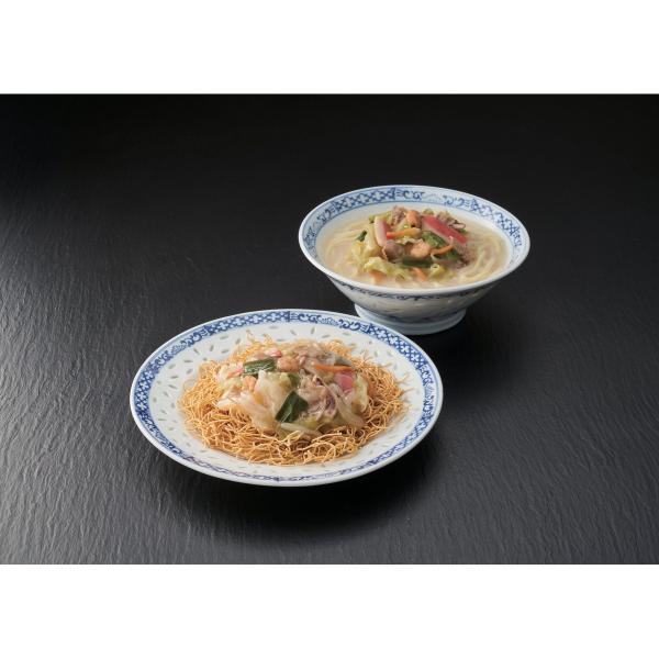 「長崎ちゃんぽんと皿うどんセット　チャンポン／サラウドン×６」　本場長崎よりお届けするちゃんぽんと皿うどんのセットです。具材には国産野菜を使用しています。　G0002_25_07