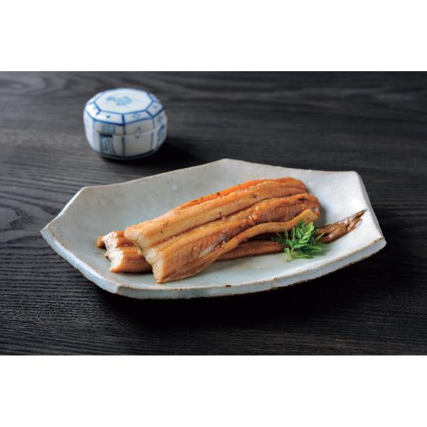 「長崎対馬の煮あなご　２００ｇ×３」　長崎県対馬の穴子は身質がよく肉厚です。ふっくらとした食感を大切にやわらかく炊き込んでいます。　G0002_25_07