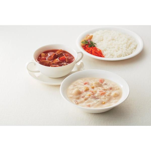 「洋食青山からす亭お店の味セット」　明治時代からなる「からす亭流」の料技を大切にしています。老舗洋食店ならではの深くも優しい味わい、昔からの人気の味を温めるだけで手軽にお召し上がりいただけます。　G0002_25_07