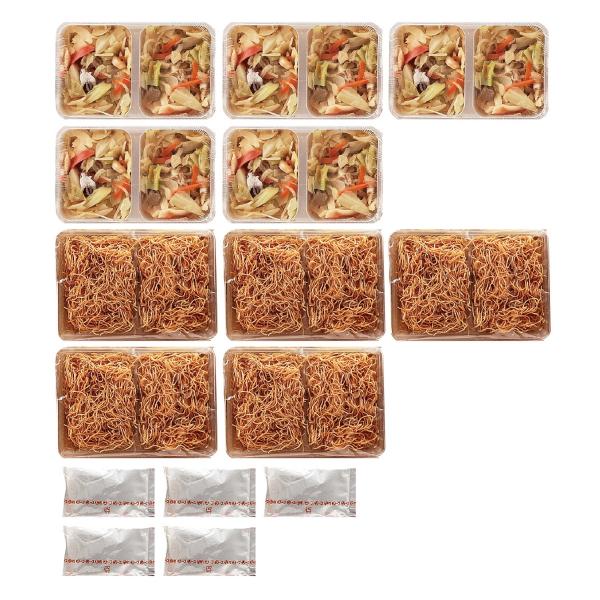 「〈長崎・和泉屋〉長崎皿うどん 」　具材は、国産野菜を使用しています。お鍋ひとつで簡単に調理できます。キャベツや玉ねぎ、人参、エビ、イカ、豚肉などの具材もたっぷりと。お鍋一つで本場の中華を。　G0002_25_08