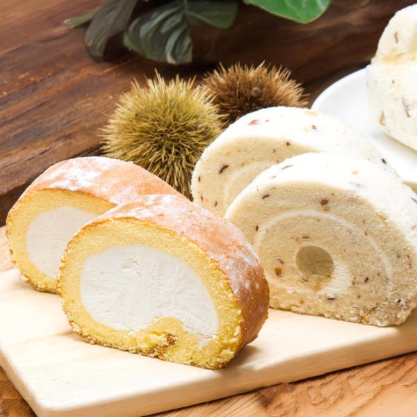 岐阜県中津川市の新杵堂（しんきねどう）がお届けする「ロールケーキ 食べ比べ ギフトセット」です。スーパースターロール、渋皮栗入栗きんとんロールを詰め合わせました。おやつ、デザート、ご褒美スイーツなどとして、おいしいロールケーキをお取り寄せで...