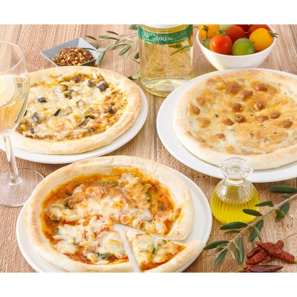 リストランテマッサ監修の「ナポリ風ピッツァ」3種（黒トリュフと4種のチーズ・ボロネーゼ・マルゲリータ）セットです。イタリアンの鉄人・神戸勝彦シェフが監修した贅沢なピッツァです。ナポリ風クラストを使い、チーズ数種に黒トリュフを使ったピッツァ、...
