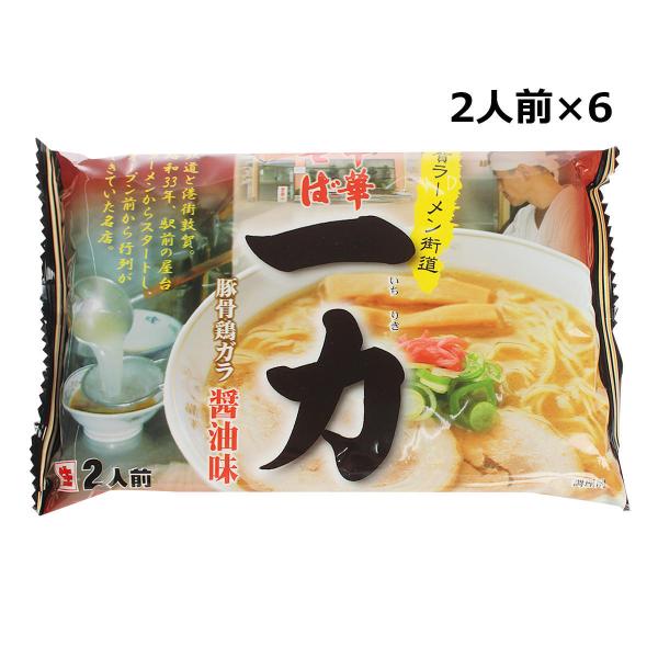 敦賀ラーメン 一力 2人前入6袋 ラーメン 豚骨 鶏ガラ 醤油味 生めん 中華そば 敦賀ラーメン一力 監修 豚骨醤油