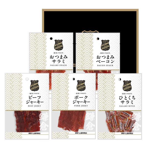 贈り物にも、ご自宅でのご利用にもぴったりの「グルメレター 鎌倉ハム 富岡商会 おつまみ5点セット」です。ポストに入る、ご不在時にもお届け可能なギフトセットです。＜ポークジャーキー＞国産の豚肉を使用した、スモーク風味のポークジャーキー。噛むほ...