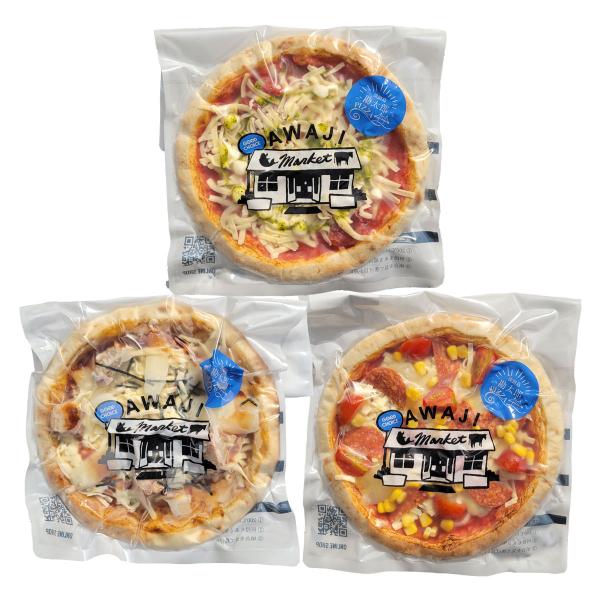 淡路島産小麦100％を使用した「淡路島ピザ お試し詰め合わせ」です。マルゲリータ、照り焼きチキンピザ、ミックスピザをセットにいたしましたので、食べ比べてお楽しみください。ピザ生地はフランスパン製法で作っています。兵庫県淡路由来の食材をふんだ...