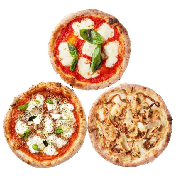 淡路島産小麦100％、国産モッツァレラチーズなどを使用した「淡路島ピザ 定番詰め合わせ」です。マルゲリータ、チチニエリ(イタリア語で「しらす」の意味)ピザ、オニオンピザをセットにいたしましたので、食べ比べてお楽しみください。ピザ生地はフラン...