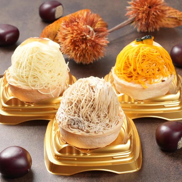 「百万石モンブラン 詰め合わせ」は高級和栗モンブラン専門店「いも栗カボチャ」の、手軽なサイズが魅力のモンブランセットです。どれも国産素材を使用したこだわりのモンブランです。チョコレート味の特製タルト、北海道産生乳を使用したバニラムース（カボ...