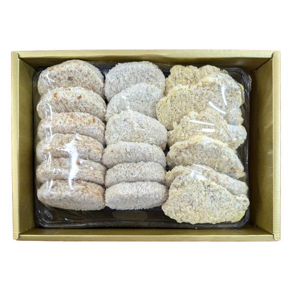 「肉の大橋亭 近江牛 牛カツ ミンチカツ コロッケ」は日本三大和牛である近江牛を贅沢に使用した、一口カツ、ミンチカツ、コロッケの三種盛りです。近江牛ならではのきめ細やかな肉質と濃厚な味わいを存分にお楽しみいただけます。ご家族での食事はもちろ...