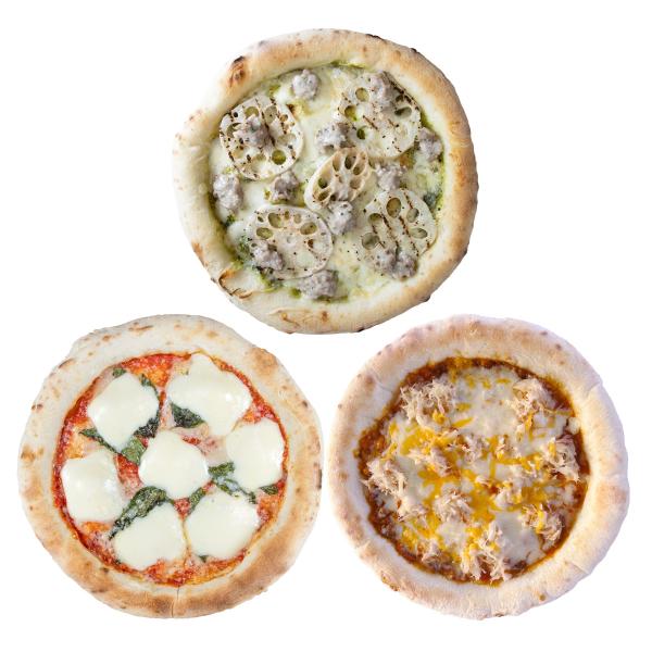 「金沢ピザ工房 森山ナポリ 冷凍ピザ 食べ比べセット」は、冷凍ピザの概念をかえる窯焼きピザ3種類の詰め合わせです。550度の高温の石窯で焼いたピザを、独自の製法で瞬間冷凍し、焼き立ての風味をそのまま閉じ込め、たっぷりの具材をトッピングしまし...