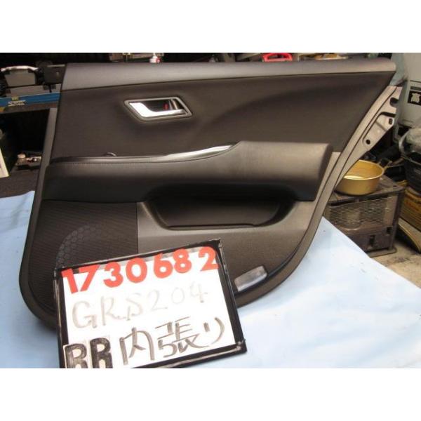 クラウン DBA-GRS204 右 リア ドア トリム 3500 アスリート 202 黒