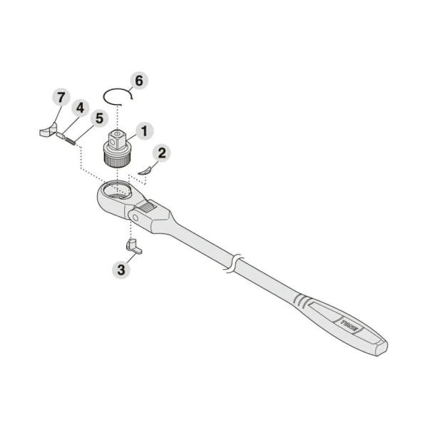 トネ(TONE) ラチェットハンドル用リペアキット RK-RH4FH 差込角12.7mm(1/2