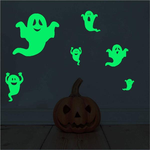 ハロウィン飾り 自己粘着 夜光ステッカー 綺麗夜光るウォールステッカー 壁紙 蛍光シール 光るシール 雰囲気作り 部屋飾り 蓄光 光る 取り外し可能