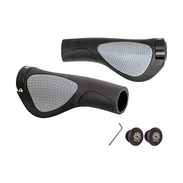 GORIX(ゴリックス) 自転車グリップ GX-D2 [ ロックオン グリップ クロスバイク mtb 自転車 ] グレー