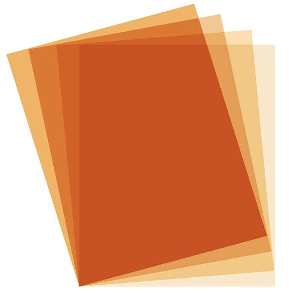 Selens 暖色系 オレンジ カラーフィルター 照明用 40x50cm 4パック キット ポリエステル材 ジュエルカラーフィルター ストロボライト