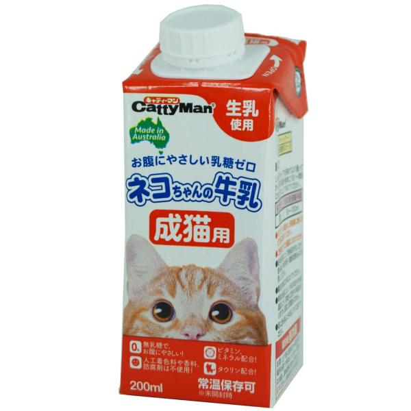 他サイト： キャティーマン (CattyMan) ネコちゃんの牛乳 成猫用 200ｍｌ×24本セットの商品画像