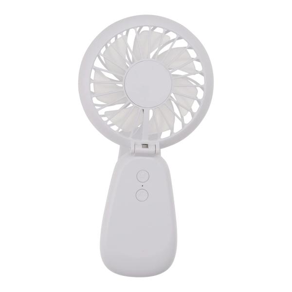 ハンディファン 携帯扇風機 エツミ クリップ 付き 4WAY ホワイト USB充電 【 ハンディ ・ 卓上 ・ ネック ・ クリップ 】 ネックストラ