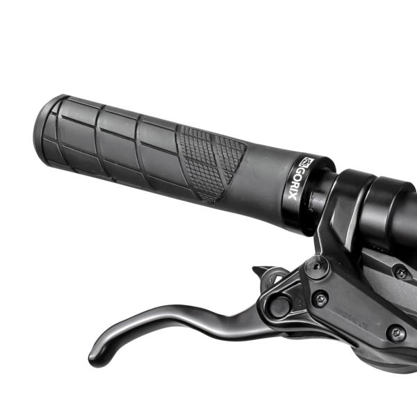 GORIX(ゴリックス) 自転車グリップ 筒型 丸型 ハンドルグリップ ロックオン 衝撃吸収 滑り止め 自転車 グリップ グリップ交換 ブラック [ク