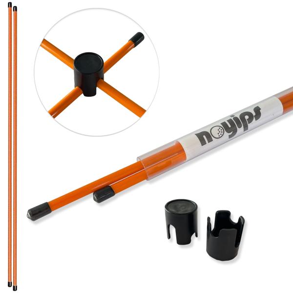 noyips ゴルフ アライメントスティック 100cm ツアースティック アドレス スイング 練習 グラスファイバー製 (オレンジ) hibikur