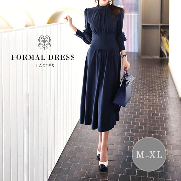 襟付き ワンピース フォーマル 春 夏 レディース 膝下 膝下丈 長め 春服 夏服 襟付き フォーマルワンピース オシャレブラウス カットソー 結婚式 Apaproduction Fr