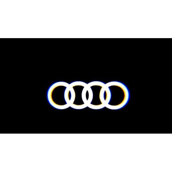 アウディAudi A6L A4L Q5 Q3 Q7 A5 A7A3A8ロゴ ドア レーザーLED ライト 2Pセット