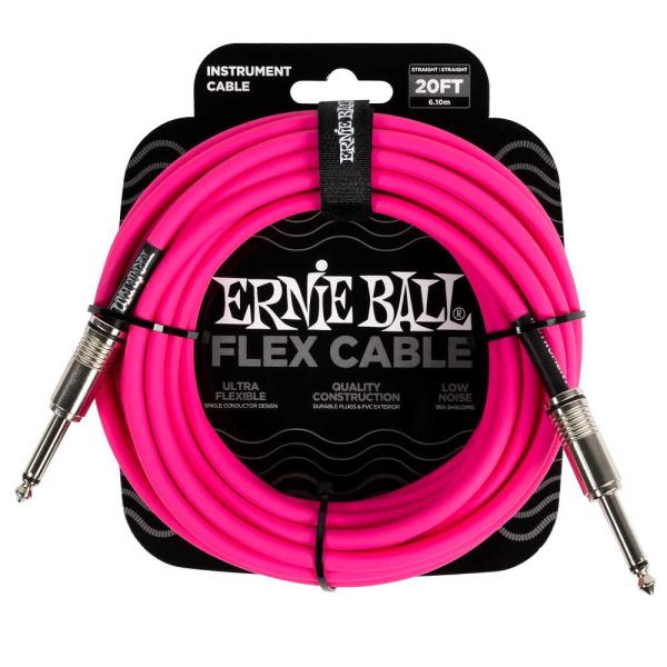 ERNIE BALL（アーニーボール） ケーブル ピンク ギターケーブル 20