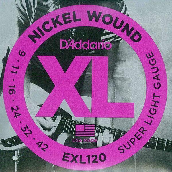 DAddario（ダダリオ）　エレキギター弦　スーパーライトゲージ　EXL120 ポイント消化 送料無料