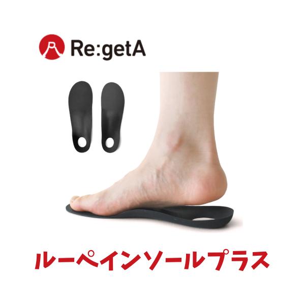 【メール便発送】リゲッタ ルーペインソールプラス インソール 中敷き S M L 立体 軽量 衝撃吸収 足圧分散 負担軽減 アーチサポート 仕事 立ち仕事 移動 MTR-FL