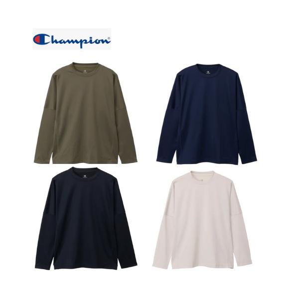 【メール便発送】チャンピオン　リカバリーウェア ロングスリーブTシャツ 25FW スポーツ レジャー　ランニング,　ヨガ　ダンス　ジム　トレーニング　　C3-CS490