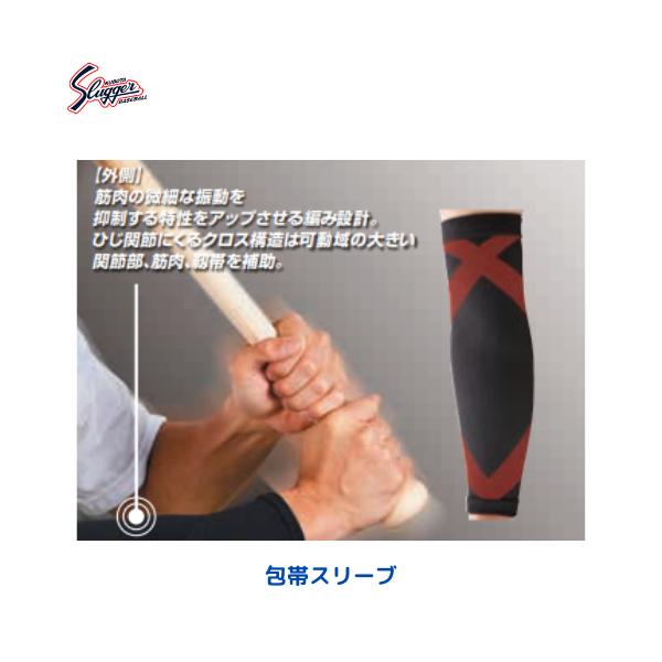 メール便発送】　久保田 スラッガー　包帯スリーブ　片腕-１枚　　野球　　※この商品はメール便での発送となります