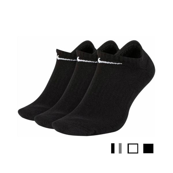 【メール便発送】NIKE 　ナイキ３Ｐ　エブリデイ　クッション　ノーショウ　  ソックス　メンズ　レディース　ジュニア　通学　通勤　3足組　正規品　SX7673