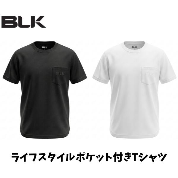【メール便発送】BLK ライフスタイルポケット付きTシャツ Tシャツ 半袖シャツ プラシャツ 綿 ナイロン スポーツ ラグビー ウォームアップ 練習 移動 BJ26LSSSPT