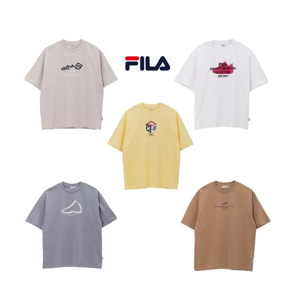 【メール便発送】FILA　フィラ　半袖シャツ　ライトグレー　グレー　ホワイト　イエロー　ブラウン　テニス　カジュアル　着替え　練習　S/S T SHIRTS