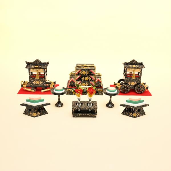 雛人形 ひな人形 お雛様 おひなさま道具 前飾り 三宝 菱餅 高坏