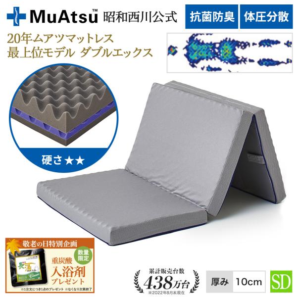 西川（nishikawa） マットレス セミダブル ムアツ布団 折りたたみ 三