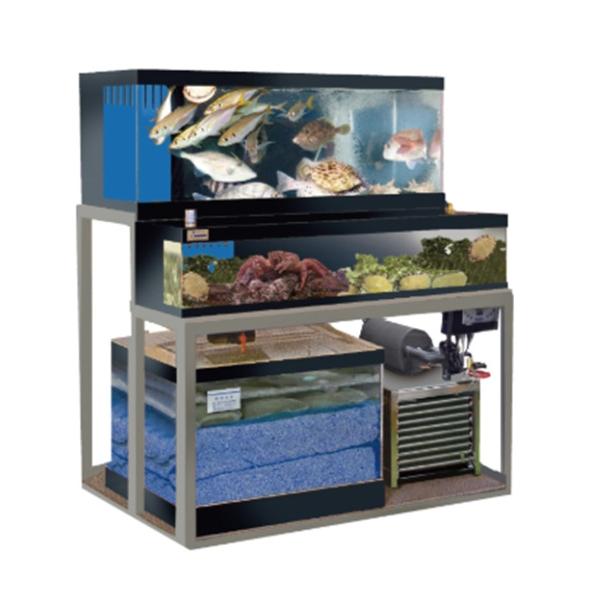 ☆ゼンスイ 2段式活魚水槽 潮 1800ZW 水槽フルセット SUS架台・PVC化粧