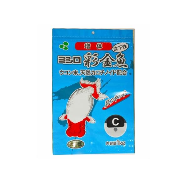 ミシロ 彩金魚 稚魚増体用C 浮上性 1kg　□ 2点目より500円引☆