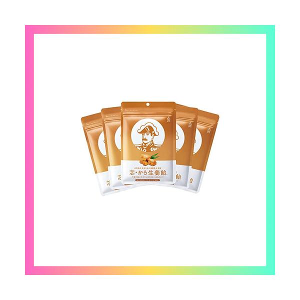 他サイト： 森下仁丹 芯・から生姜飴 (48g×5袋) [ のど飴 しょうが飴 生姜粉末 生姜パウダー 高知県産 黄金生姜 ジンゲロール ショウガオール ]の商品画像