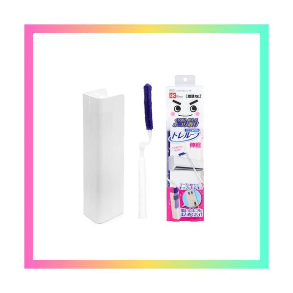 伸縮タイプホワイト/約（75×60×290H）mm/S01340・Style:伸縮タイプ・パッケージ個数:1・ケースに通すだけでいつでもモップがキレイ！ケースに溜まったホコリはまとめてポイ！・くり返し使えるので経済的。モップ部分を取り換える...